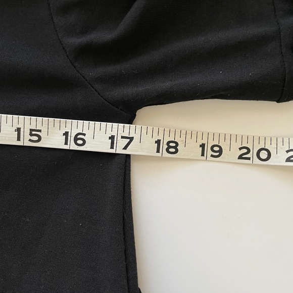 LuLaRoe Black Bell Sleeve Ruffle Hem Soft Knit Dress Womens Oversize Small - Picture 9 of 10